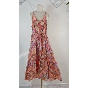 Torrid Maxi soft feminine boho maxi tier pocket hippie flowy summer dress size 2